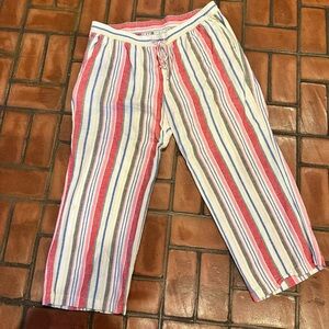 Old Navy Striped Multicolor Women's Wide Leg Linen
Blend Pants Sz XL